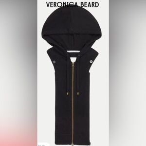 NWT Veronica Beard Black Cashmere blend zip Hoodie Dickey only One size 00-14